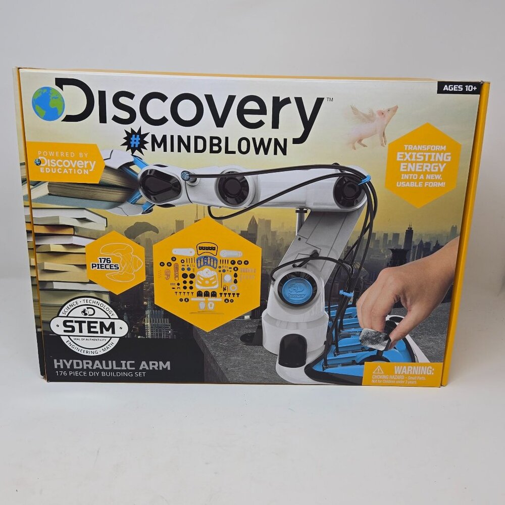 Discovery Mindblown Hydraulic Arm 176-Piece DIY Building Set STEM Educational T